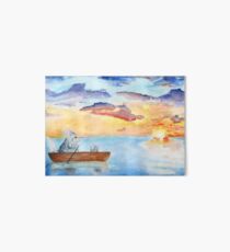 Chinchilla on a lake Art Board