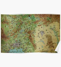 Dragon Pass and Prax Map by Darya Makarava Poster