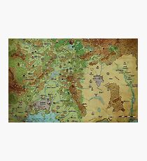 Dragon Pass und Prax Karte von Darya Makarava Fotodruck