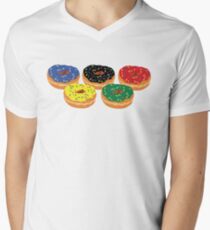 Donut-Ringe T-Shirt mit V-Ausschnitt für Männer