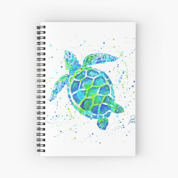 Sea Turtle by Jan Marvin Spiral Notebook