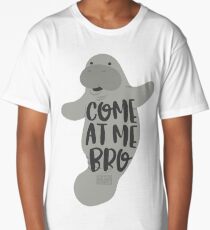 Funny Viral Meme Come at Me Bro Guy Manatee Manatees Long T-Shirt