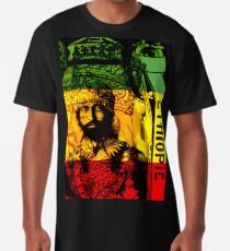 Rasta Haile Selassie natürlicher mystischer Löwe von Juda Longshirt