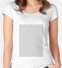 Bee Movie Script Women's Fitted Scoop T-Shirt