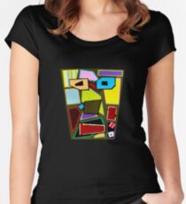 Scattered Mess (Facemadics) Fitted Scoop T-Shirt