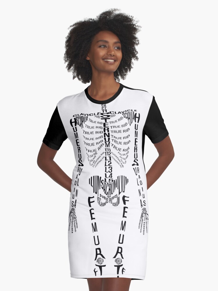 skeleton t shirt dress