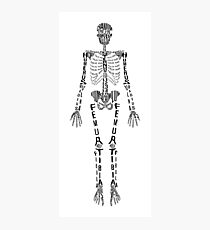 Typographical Skeleton Photographic Print