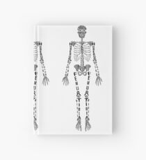 Typographical Skeleton Hardcover Journal
