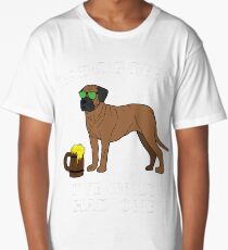 Bullmastiff I've Only Had One In Dog Beers Year of the Dog Irish St Patrick Day Long T-Shirt