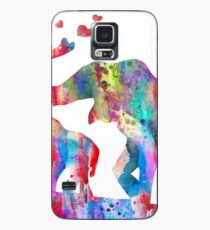 Elefant, Elefantenfamilie, Mutter und Baby Elefant Hülle & Klebefolie für Samsung Galaxy
