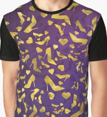 High Heels Gold shoe pattern Graphic T-Shirt