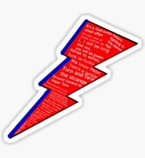 David Bowie Lyrics Sticker