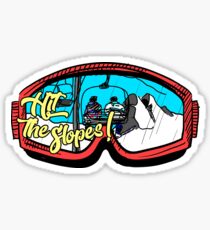 Hit the slopes ski goggles Sticker