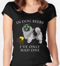 Keeshond Ive Only Had One In Dog Beers Year of the Dog Irish St Patrick Day Women's Fitted Scoop T-Shirt