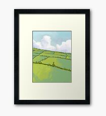 Billowing Clouds over a Field Framed Print