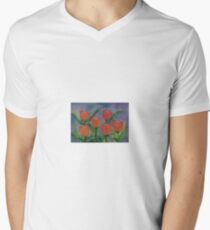 Tulips so Bold, watercolor, by Penny Gutman Men's V-Neck T-Shirt