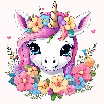 Fantasy Cute Kawaii Baby Unicorn Poster for Sale by Trace1234