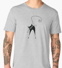 Black cat silhouette Men's Premium T-Shirt