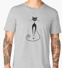 Black cat silhouette Men's Premium T-Shirt