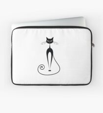 Black cat silhouette Laptop Sleeve