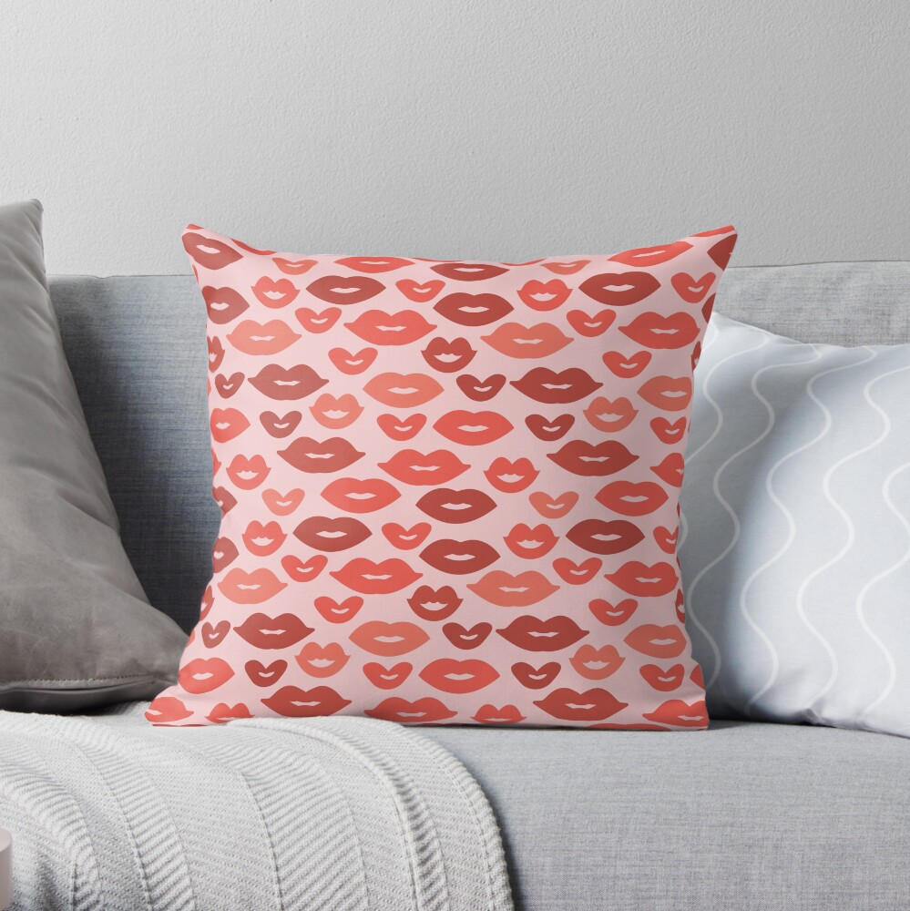 Kisses! Throw Pillow