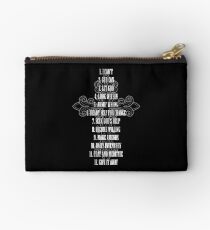 Celebrate Recovery T-Shirt Christian Cross 12 Step Guide Tee Zipper Pouch