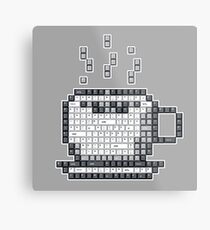 Keyboard Pixel Art - COFFEE Metal Print