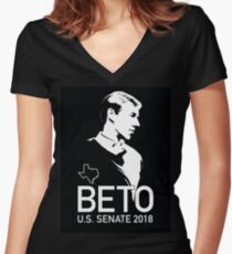 Beto O'Rourke for Texas Senate 2018 Women's Fitted V-Neck T-Shirt