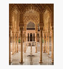 Plaza de Leones Alhambra Palace Granada Spain Photographic Print