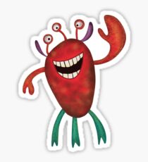 Happy Larry - friendly monster by Cecca Designs Sticker