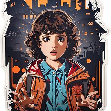 Artwork thumbnail, Iconic Eleven Design - Stranger Things Fan Art - Capturing the 80s Nostalgia and Supernatural Thrill by sadsapiens