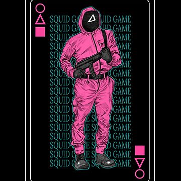 Pink Solder Squid Game PLAY WITH ME Sticker Waterproof 