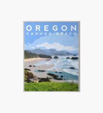 Cannon Beach, Oregon Travel Illustration Art Board
