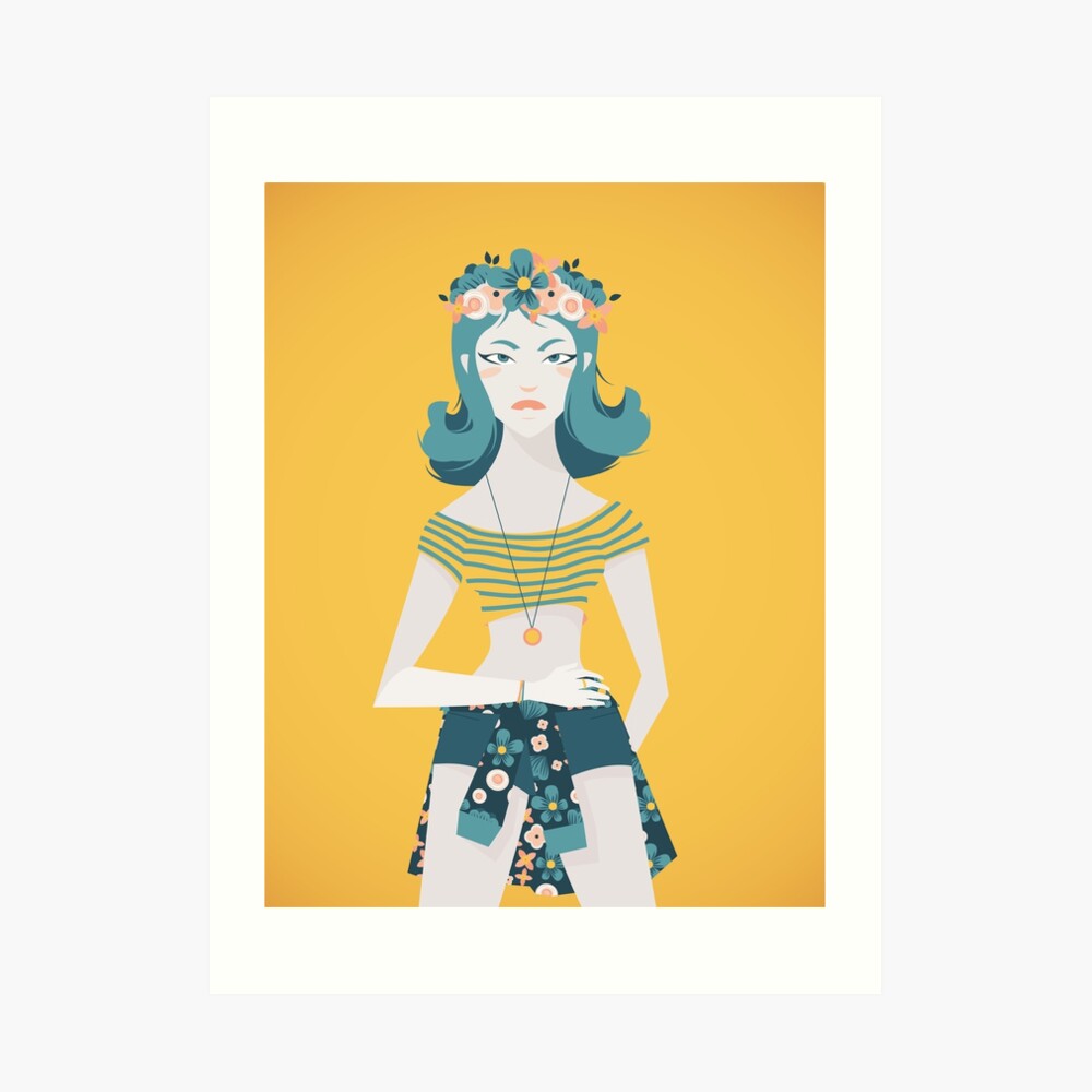 Flower Crown Art Print