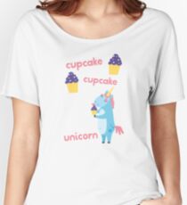 Cupcake Cupcake Unicorn ~ Magical Birthday Treat Women's Relaxed Fit T-Shirt