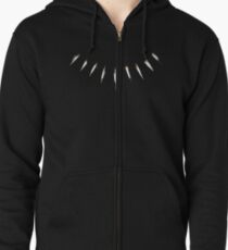 Black Panther Chain Necklace T-Shirt Zipped Hoodie