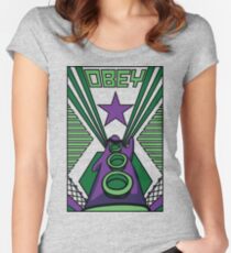 OBEY Purple Tentacle Women's Fitted Scoop T-Shirt