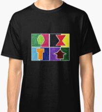 4 Cclors Card (Facemadics colorful iIllustration shape drawing) Classic T-Shirt