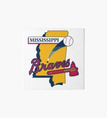 Mississippi Braves baseeball Art Board