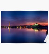 Washington DC Monuments at Sunrise Poster