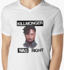 KILLMONGER WAS RIGHT Men's V-Neck T-Shirt
