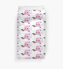 Haunted Astolfo Bean Plushie with a Gun Duvet Cover