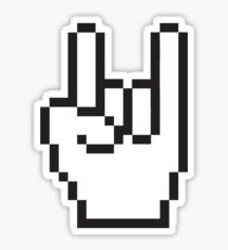 8 Bit Head Banger Symbol Sticker