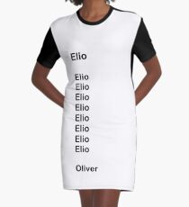 Elio and Oliver - Black Fonts Graphic T-Shirt Dress