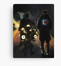 Parka Mod and scooter Mod meet Canvas Print