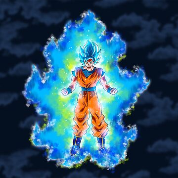 Goku SSJ Blue Poster for Sale by Aristote