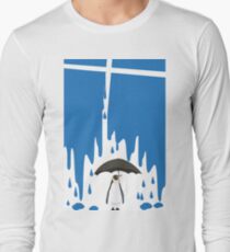 Linux Tux Umbrella Blue Long Sleeve T-Shirt