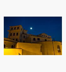 Magical Rome, Italy - Yellow Facades and Moonlight Photographic Print