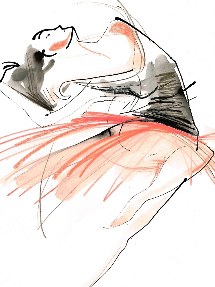 Expressive Dance Drawing by CatarinaGarcia