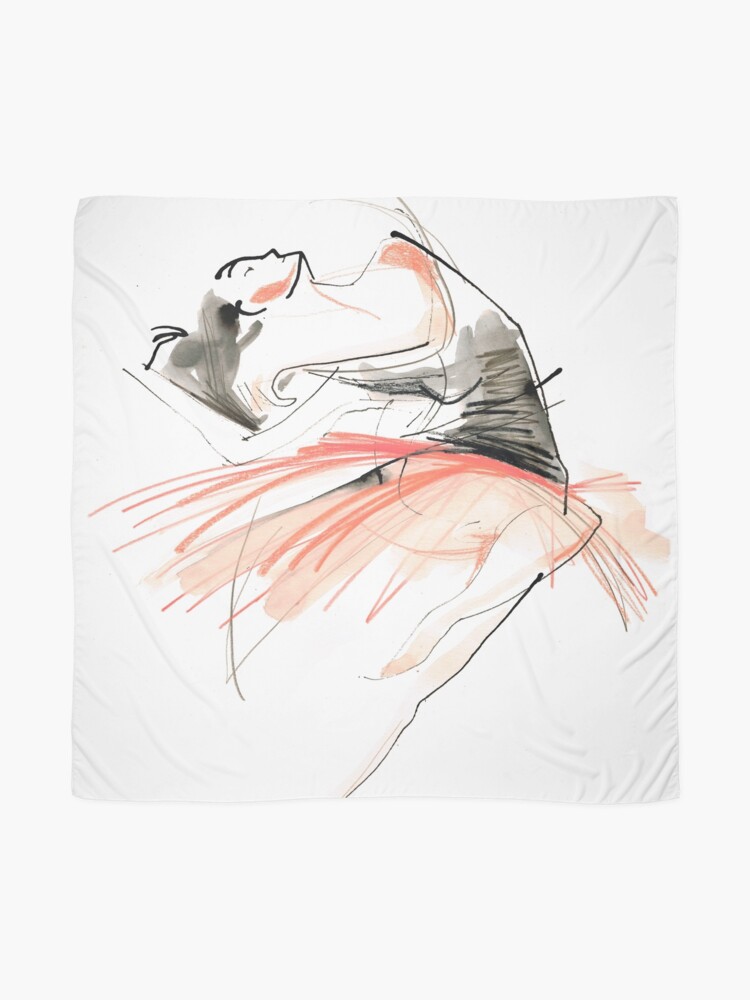 Alternate view of Expressive Dance Drawing Scarf